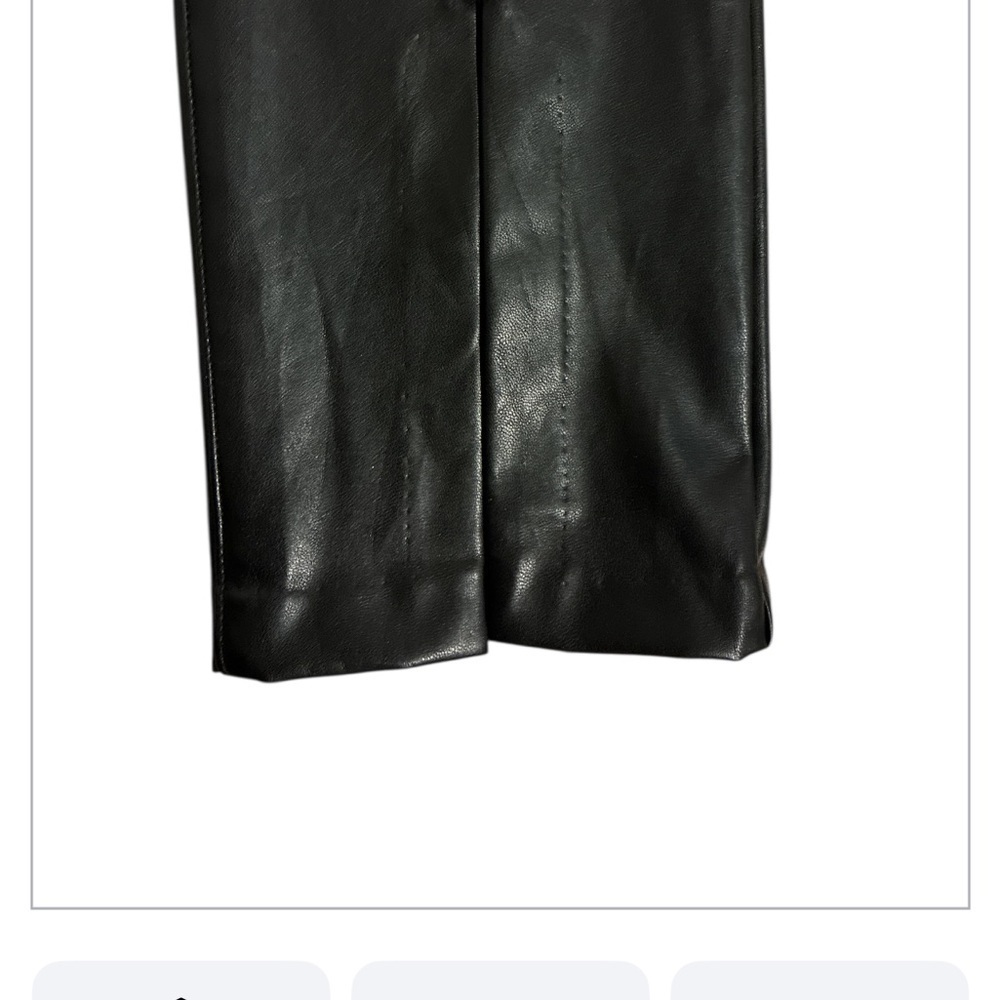Abercrombie & Fitch Black Skinny high rise Pants faux leather size 27/4 - Picture 4 of 9